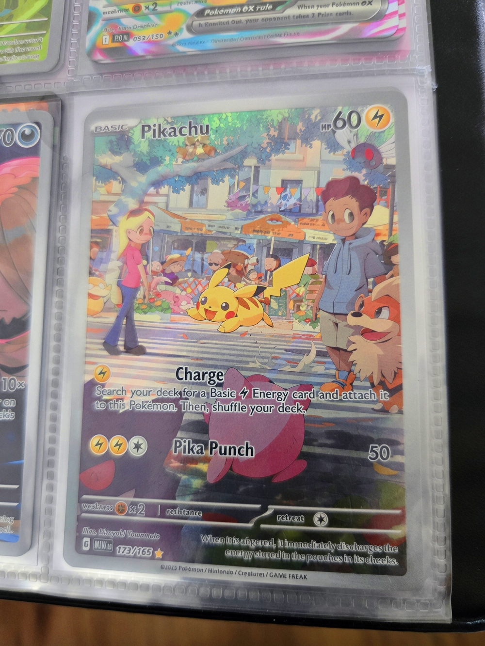 Pikachu Trading Card – Yellow Lightning Energy Design